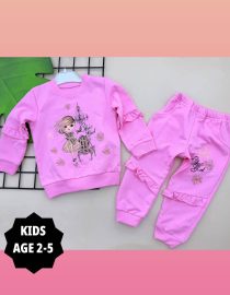KIDS PRINCESS CHIC PINK TROUSERS SET KG0011