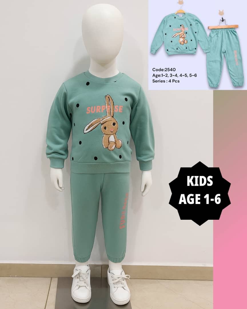 KIDS TEAL BUNNY SET KG007