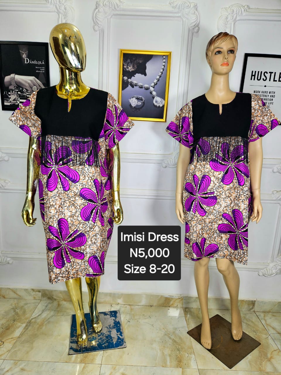 Imisi Ankara Dress RVE008
