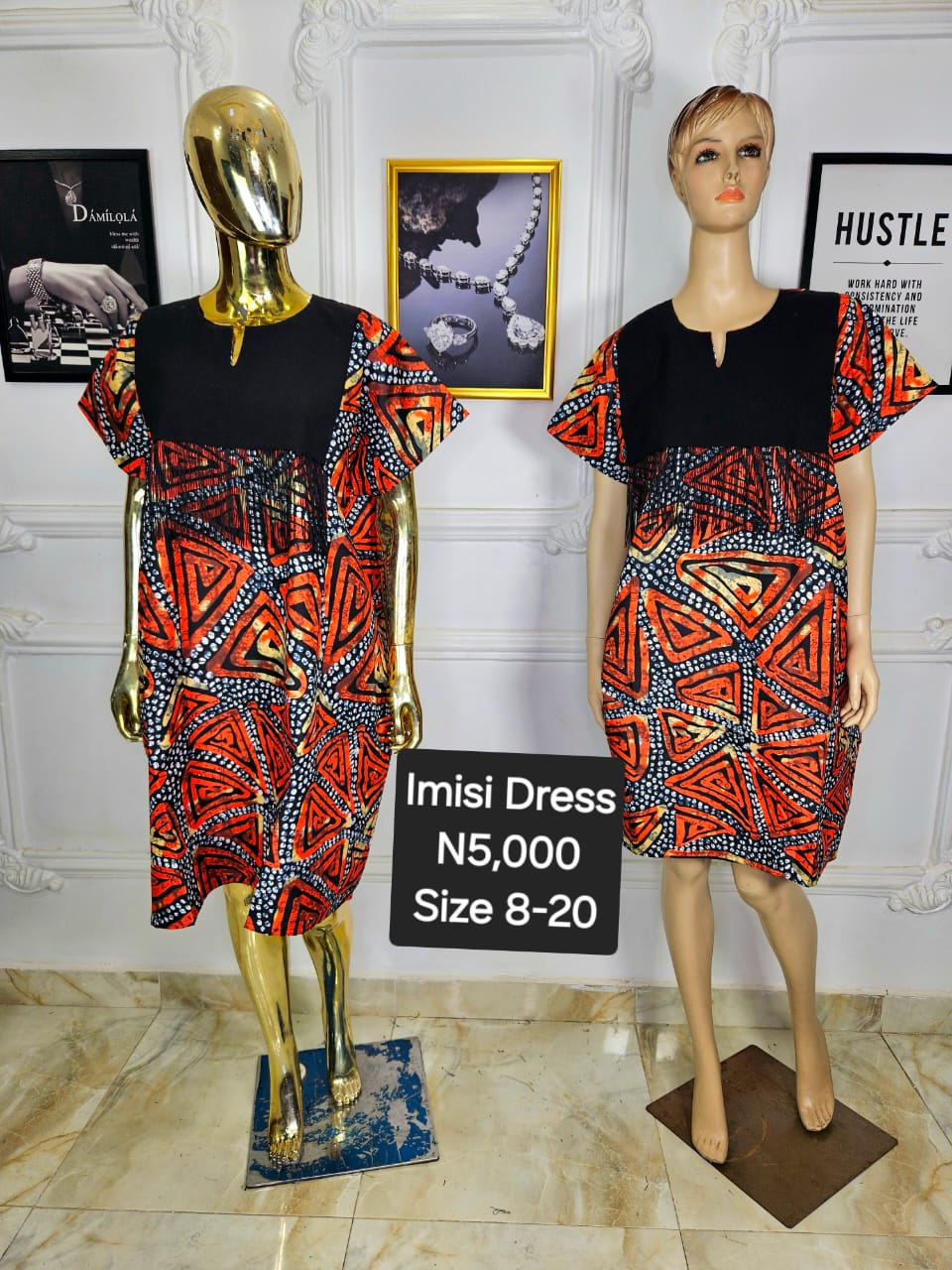 Imisi Ankara Dress RVE005