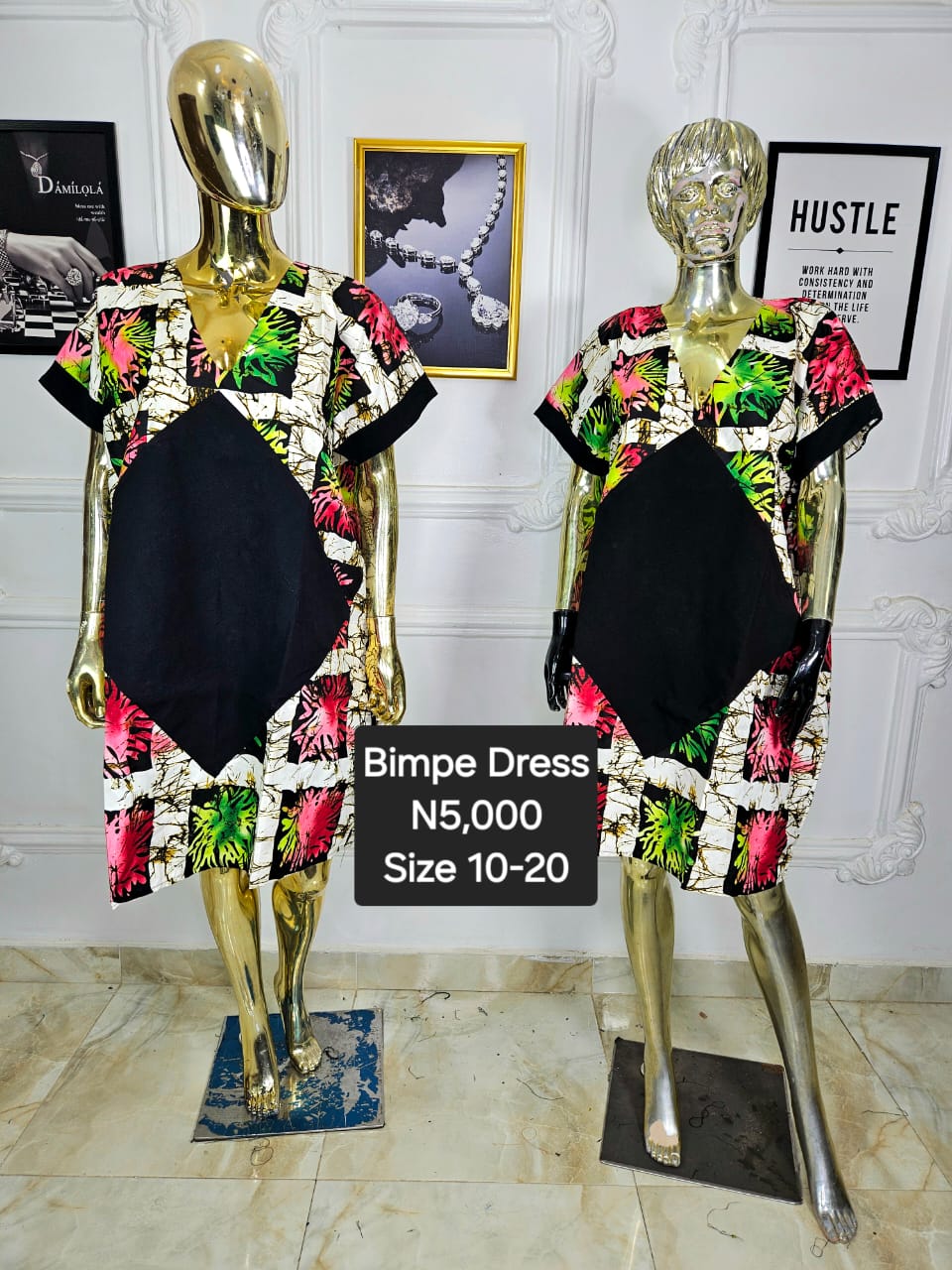 Bimpe Ankara Dress POU007