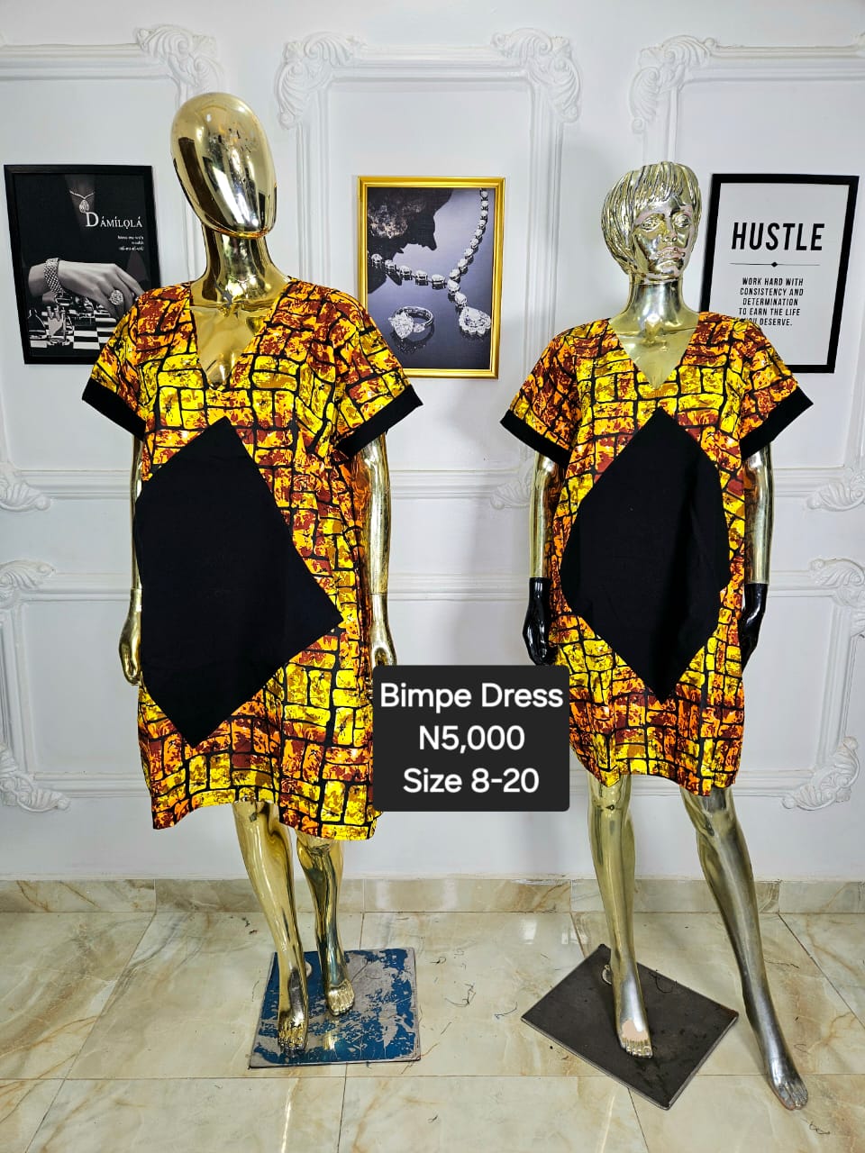 Bimpe Ankara Dress POU008