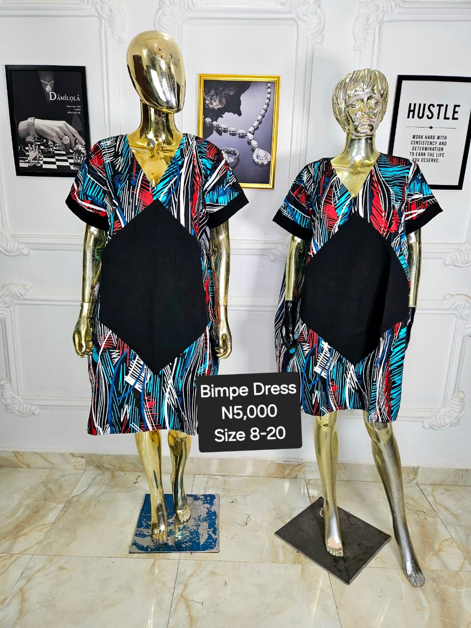 Bimpe Ankara Dress POU006