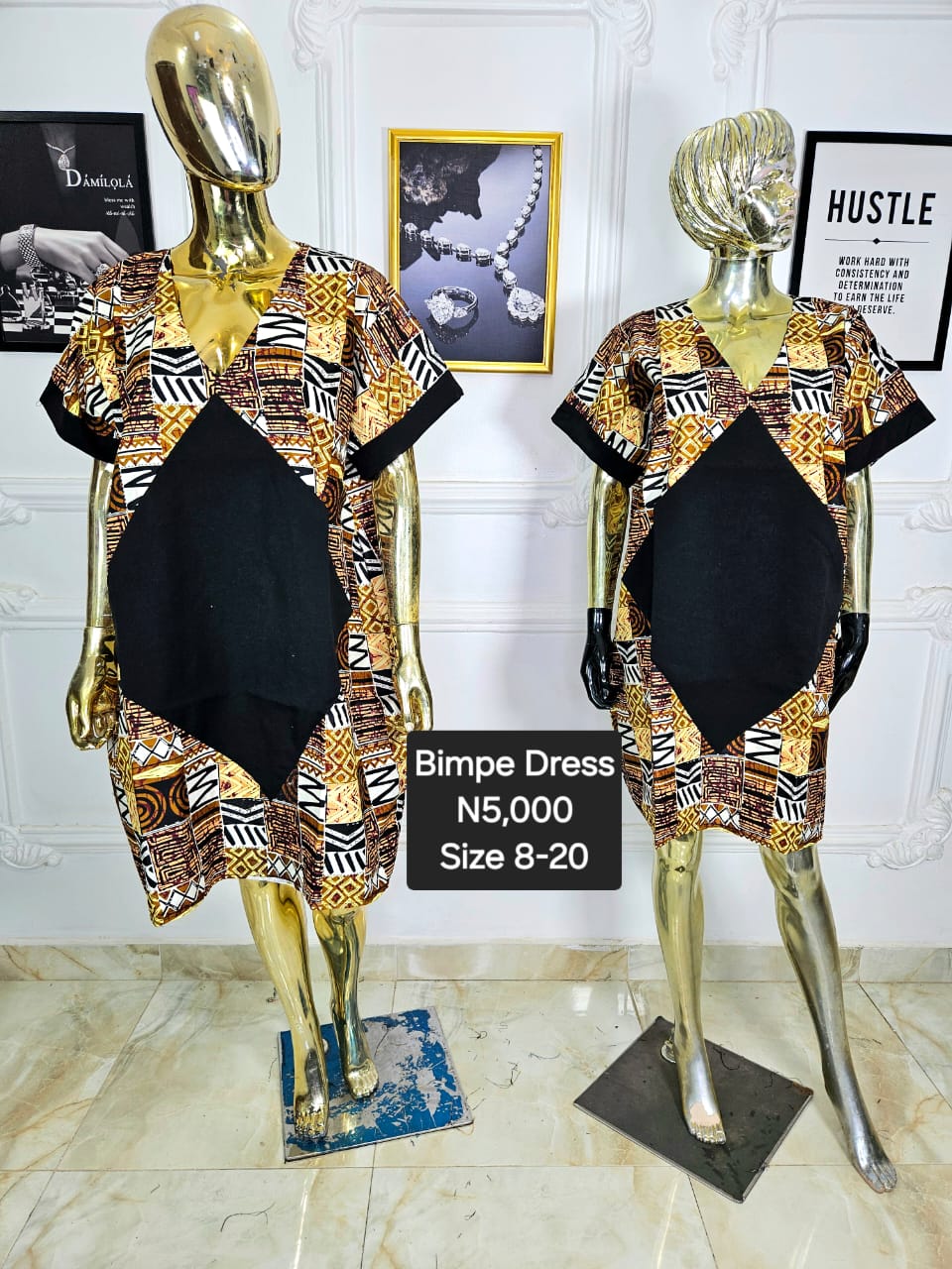 Bimpe Ankara Dress POU010