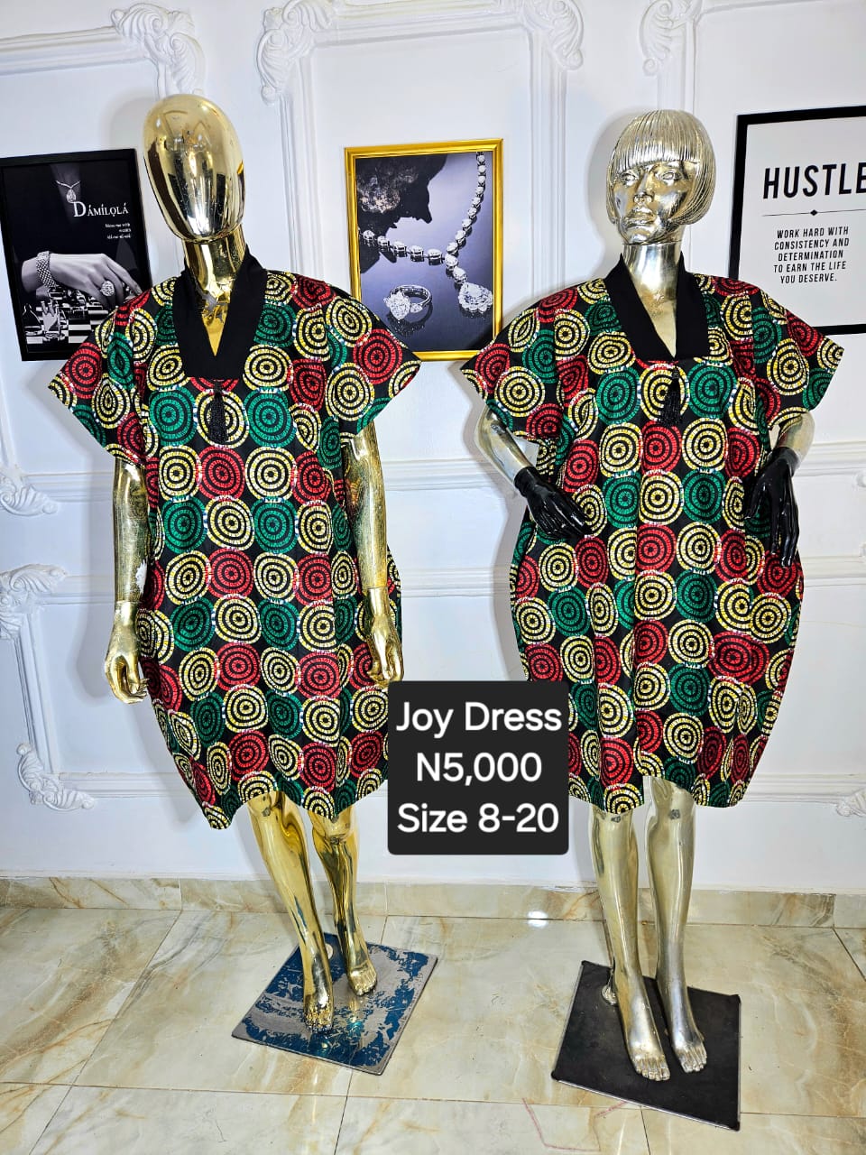 Joy Ankara Dress NRC006(A-D)