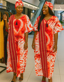 ROKIBAT LONG ANKARA DRESS SYM004 (A-B)