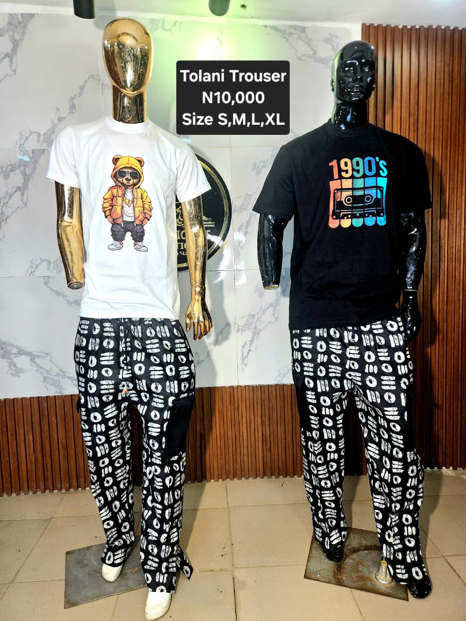 TOLANI MAN BAGGY TROUSER DMF007(A-D)